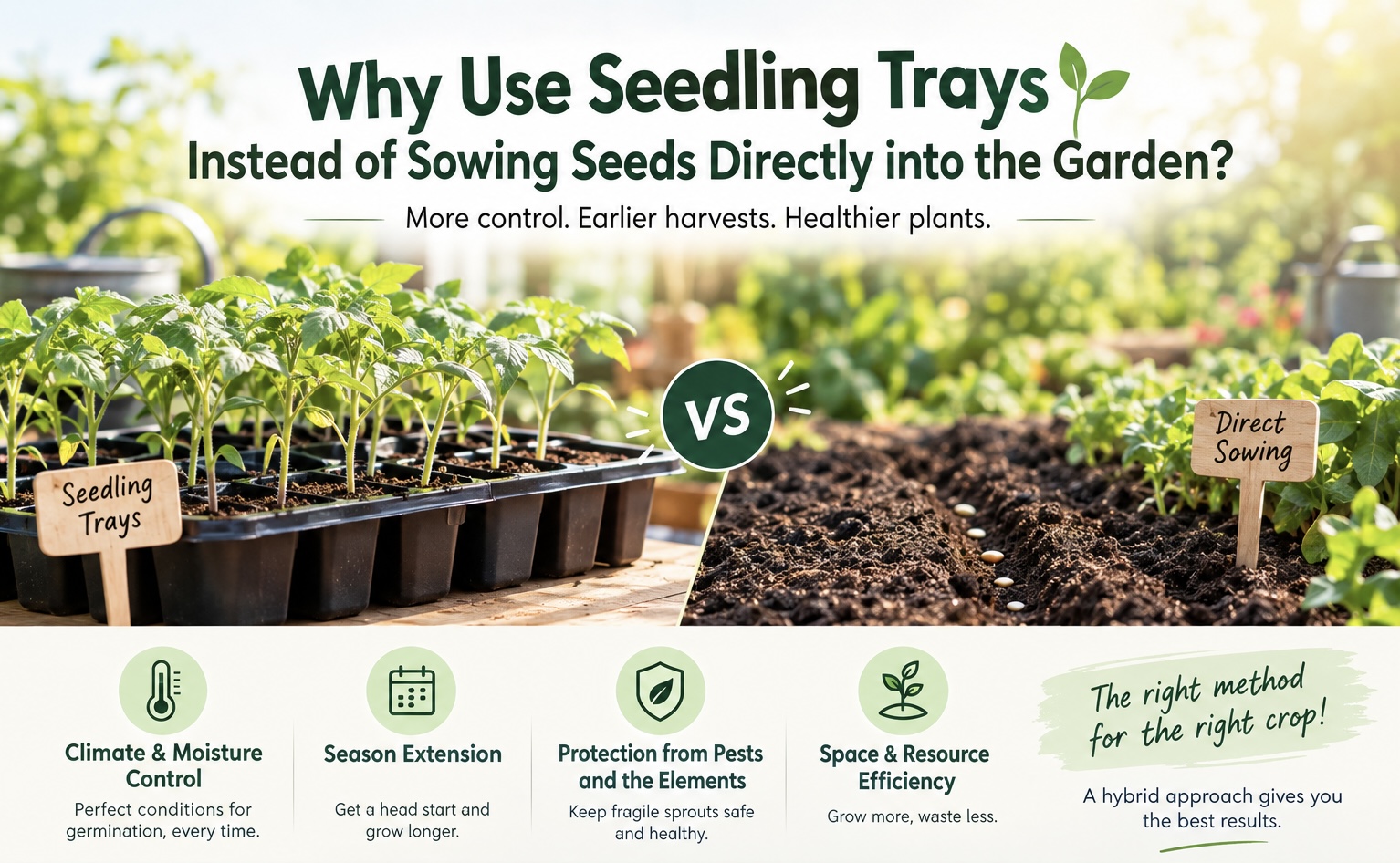 Why Use Seedling Trays Instead of Sowing Seeds Directly into the Garden?
